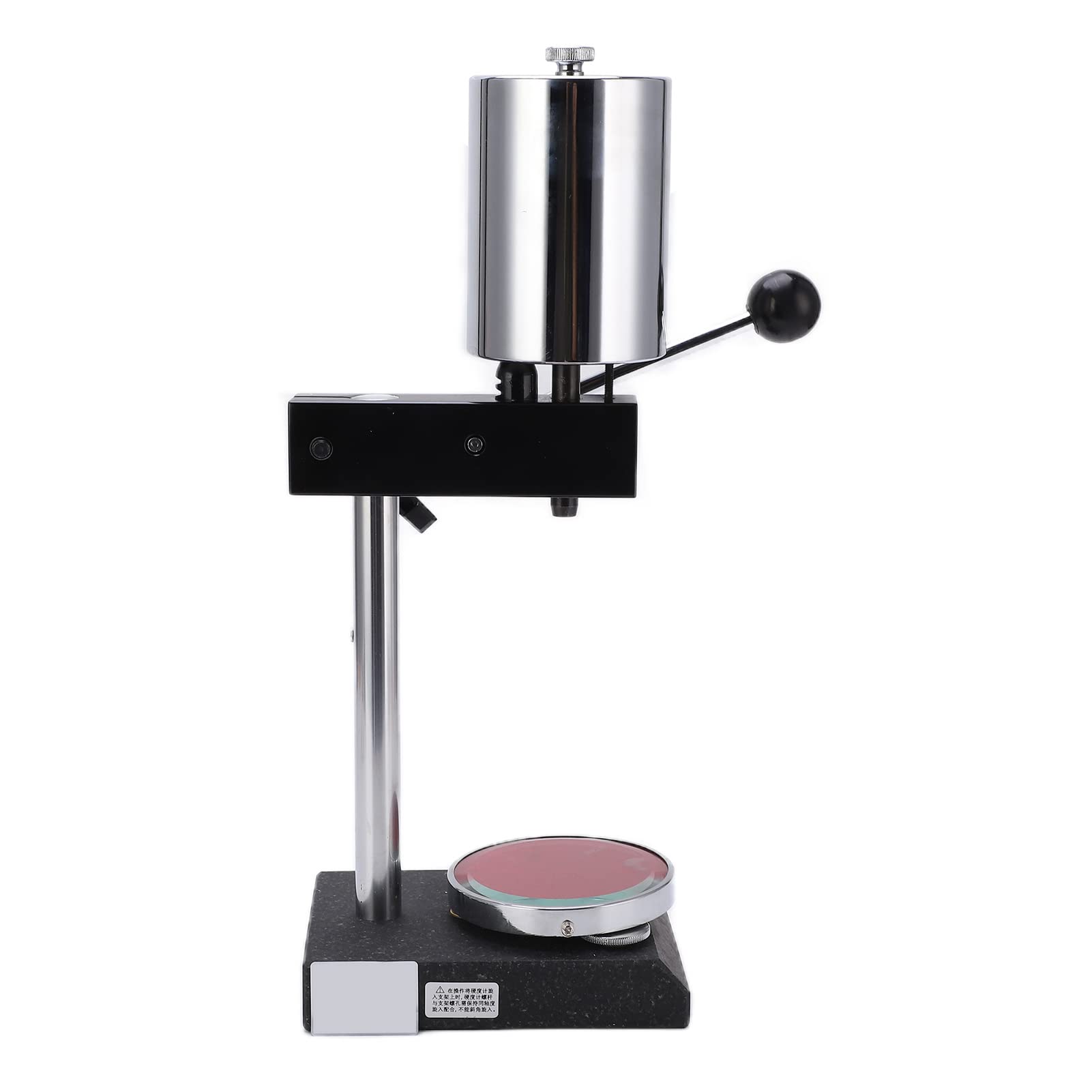 FTVOGUE Soporte para Probador de Dureza, Soporte Duradero de Metal y Vidrio para Durómetro Shore, Perfecto para Pruebas de Caucho y Espuma en Casa o Laboratorio, Tamaño 6,3x4,7 Pulgadas