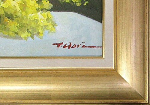 堀哲夫 油絵 絵画 ミモザ 880mm×760mm 額付 アート