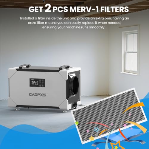 Image of CADPXS Commercial Dehumidifier with Drain Hose for Crawl Spaces