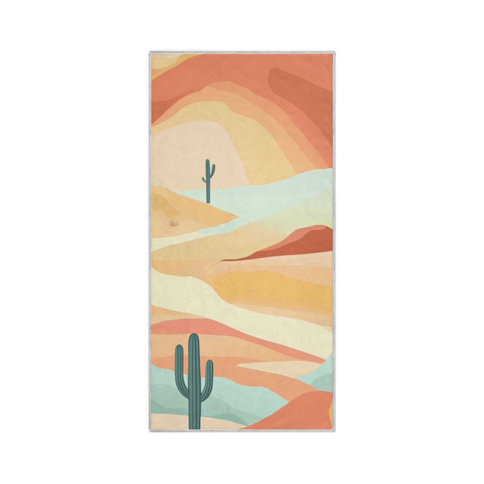 Yoogain Art Desert Light Color Hand Towels Microfiber Quick Drying Hand Towel washcloth Shower Thin Towels for Gym Sports Towel 30