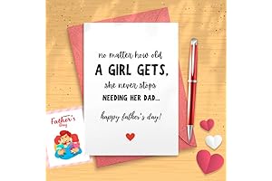 Unique Birthday Card For Daddy, Never Stop Needing Dad From Daughter For Father's Day
