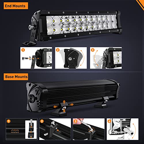 Image of Nilight Pro Series 13.5 Inch LED Light Bar 120W 14400LM Ultra Bright