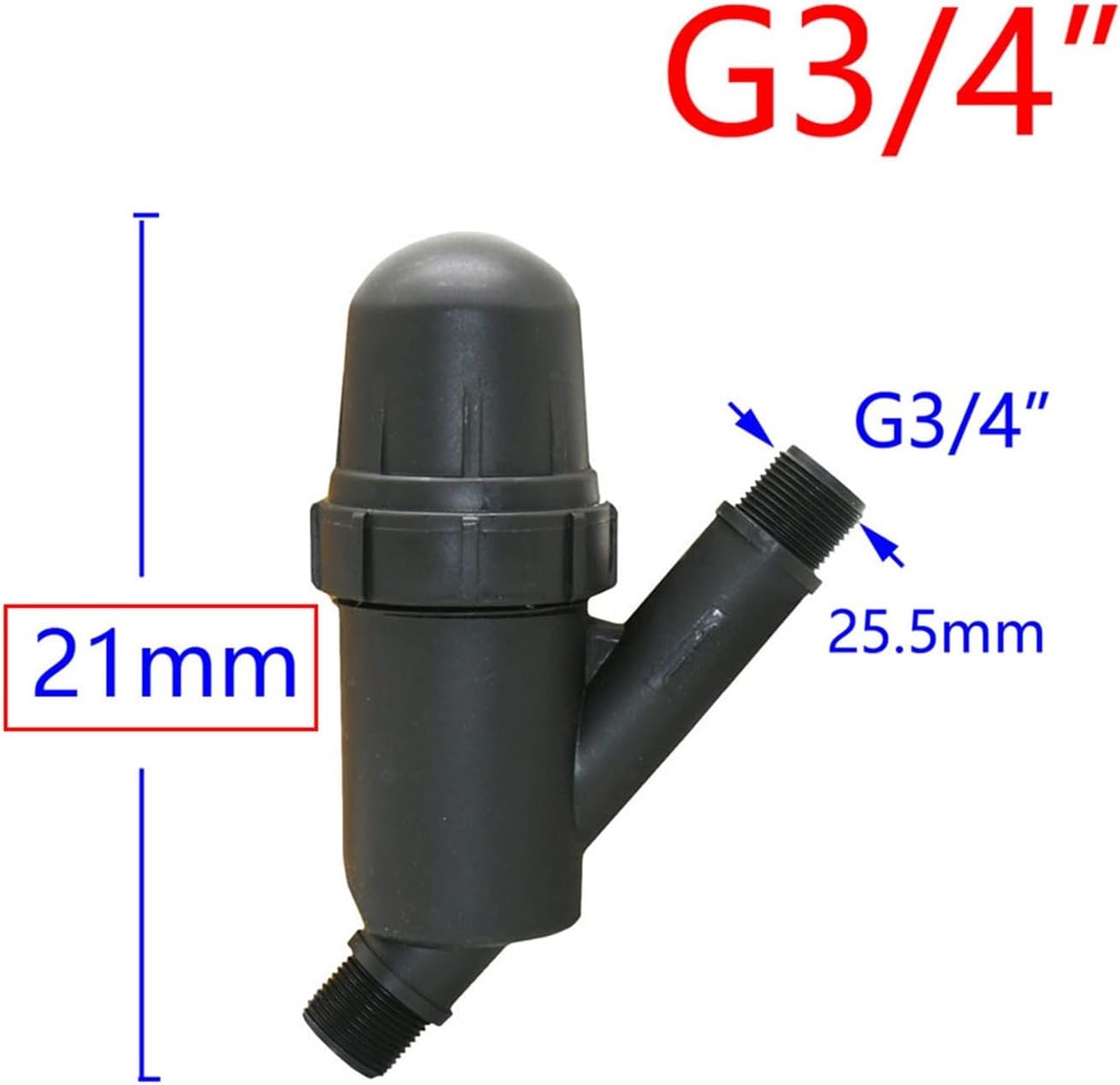 Hose Fittings 120 Mesh Irrigation Filter 1/2 3/4 1.2 1.5 2 Inch Garden Watering Metal Mesh Strainer Sprayer Garden Drip Irrigation Tools (Color : 3I4)