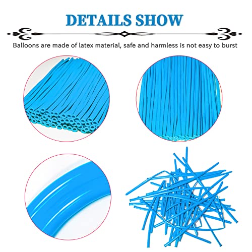Image of Light Blue Long Balloons Premium 260 Twisting Balloons Animals Magic for Birthday Kids Wedding Party Supply 100pcs