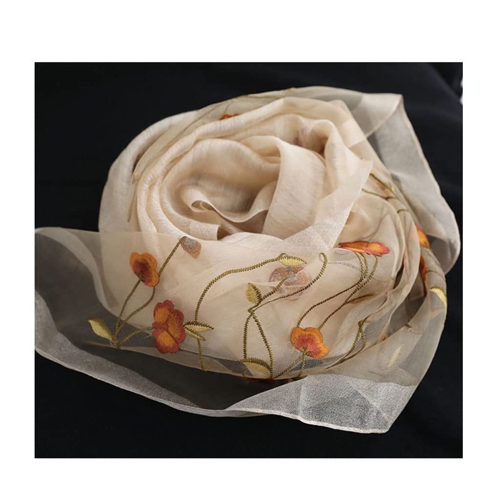 Sciarpa Scialle Sciarpa di lana di seta Sciarpa florak stampa ricamo sciarpe moda donne sottili involucri lunghi sciarpe autunno e inverno scialle di seta Stola Elegante