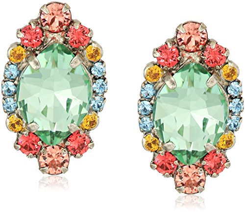 Sorrelli Womens Vivid Horizons Navette Clustered Stud Earrings, Blue, 1