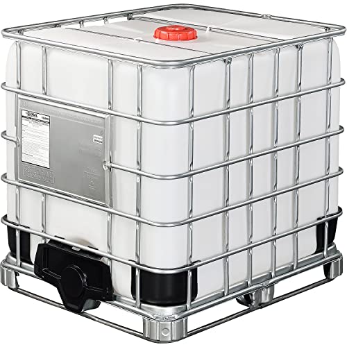 Global Industrial IBC Container 275 Gallon UN Approved, Corrosion-Resistant Composite Metal Pallet Base, for Hazardous and Non-Hazardous Liquid Transportation, 47-1/2'L x 39-1/2'W x 45-1/2'H
