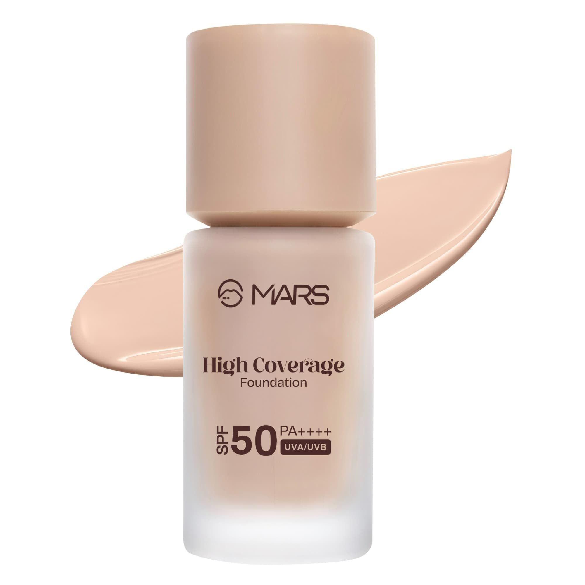 MARS High Coverage Liquid Matte Foundation | Blemish Free & Blendable Foundation For Makeup (40Ml) (Shade-02), All