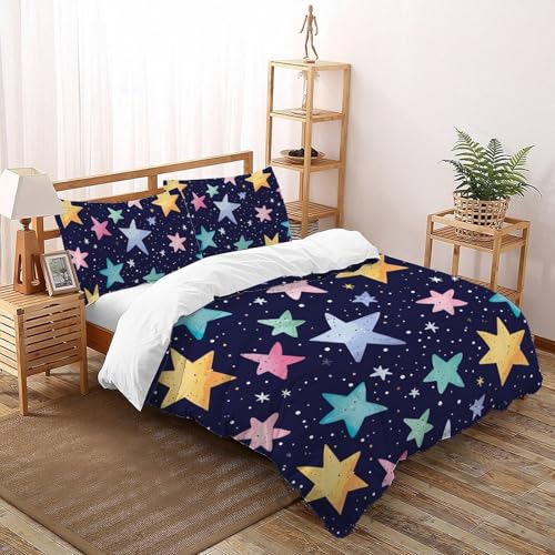Housse de couette 3D motif espace lit double microfibre 200x200 - 2