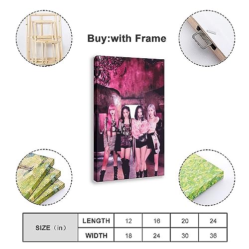 Poster K-pop BLACKPINK (4) su tela, decorazione