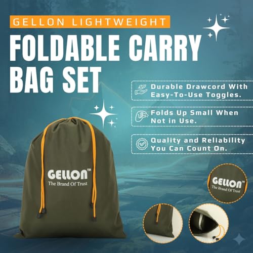 Image of Gellon Water Proof in Umbrella Cloth Shoes Bag for Travel & Storage Travel Organizer for Women & Men Travel Accessories Shoes Cover Pouch for Travel Essentials in 4 Colors (Dark Green, Pack of 1)