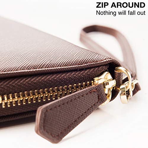 Image of Travel Document Organizer - RFID Passport Wallet Case Family Holder Id Wristlet