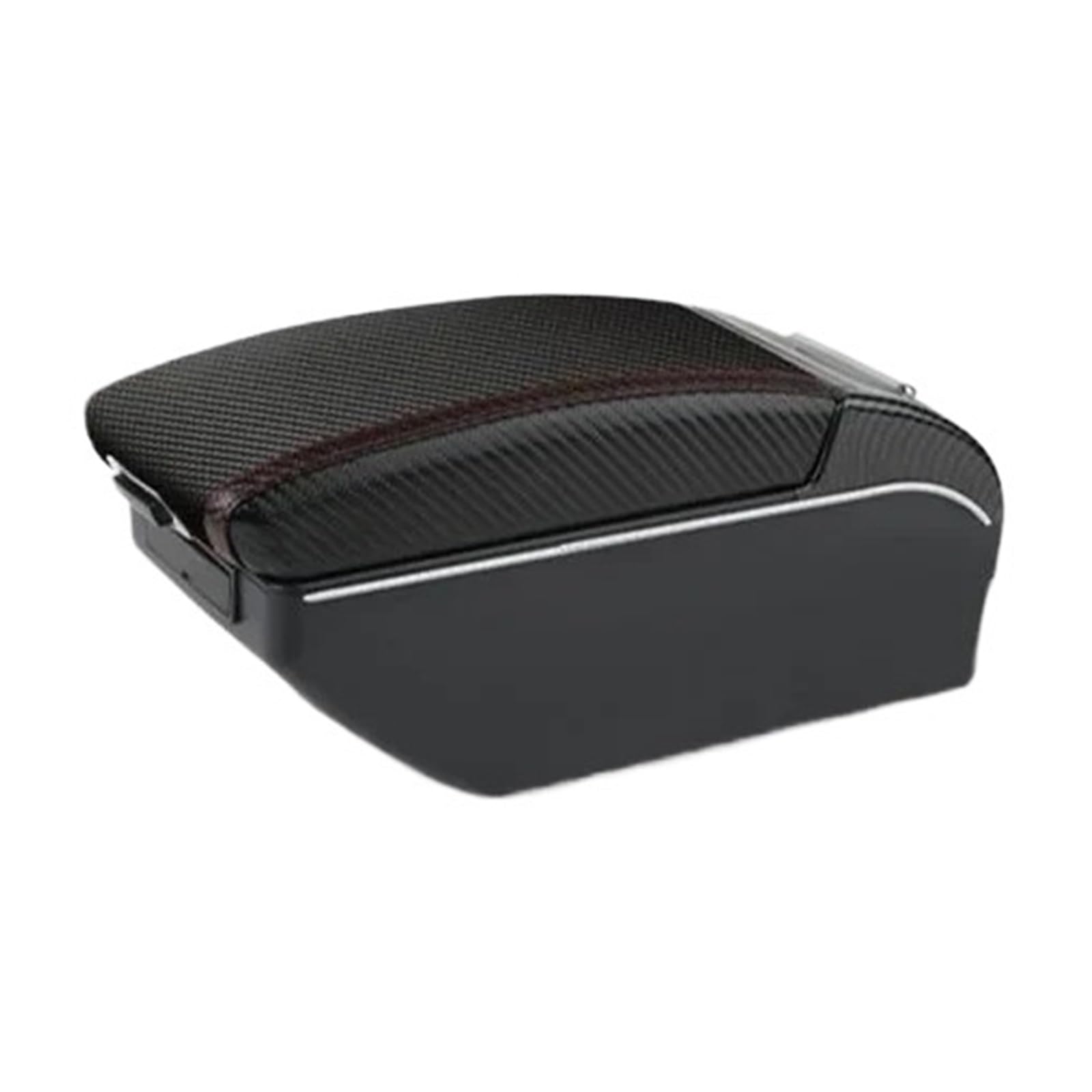 UMDJJU For Suzuki For Jimny JB74 JB64 2018-2023 Carbon Fiber Armrest Box Car Central Storage Retrofit With USB Accessories Car Centre Console Armrest Box(G red line 7USB)