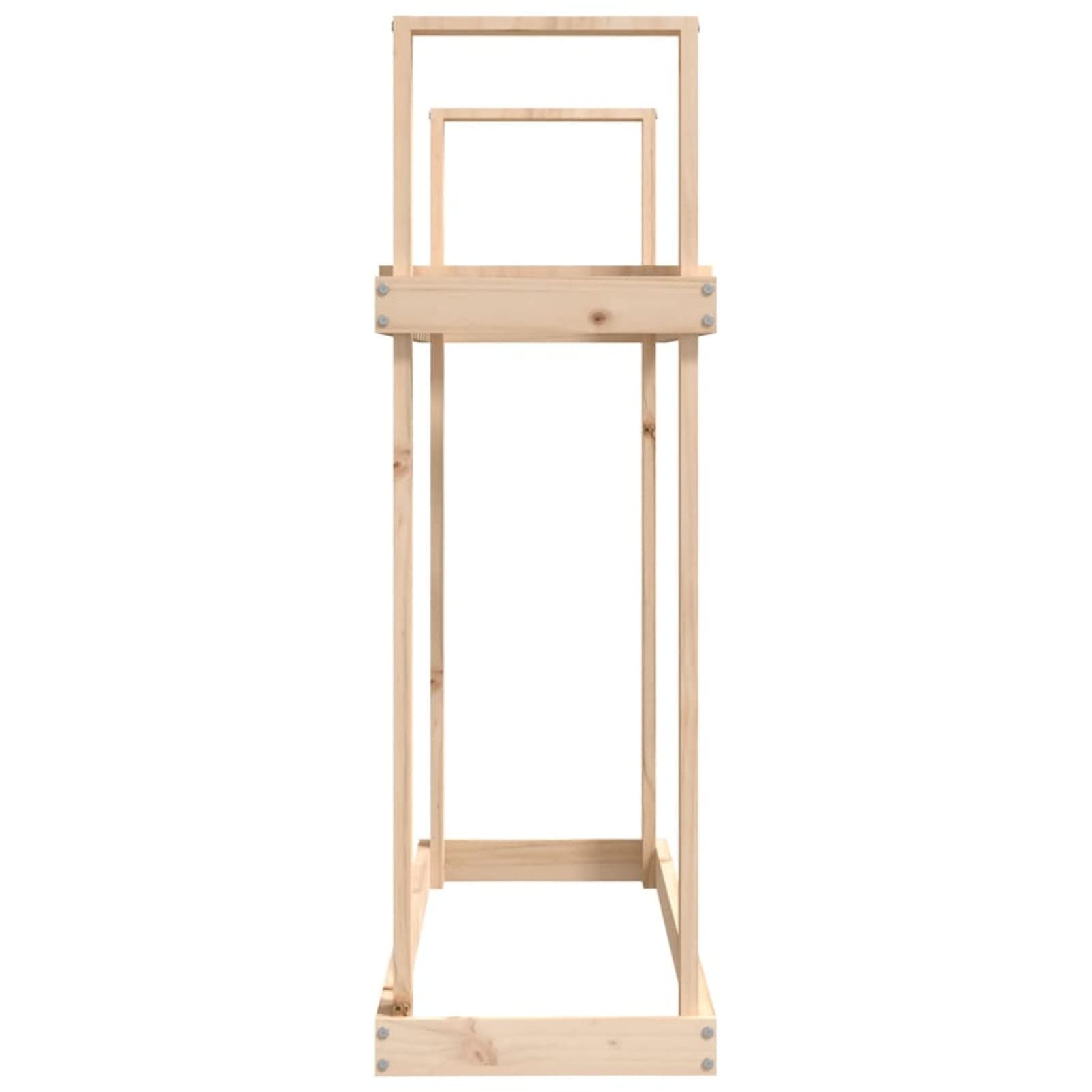 Portalegna 110x35x108,5 cm in Legno Massello di Pino-Portalegna da Esterno per Legna da Ardere Robusto Impilatore di Legno Scaffale Porta legnaia da ardere