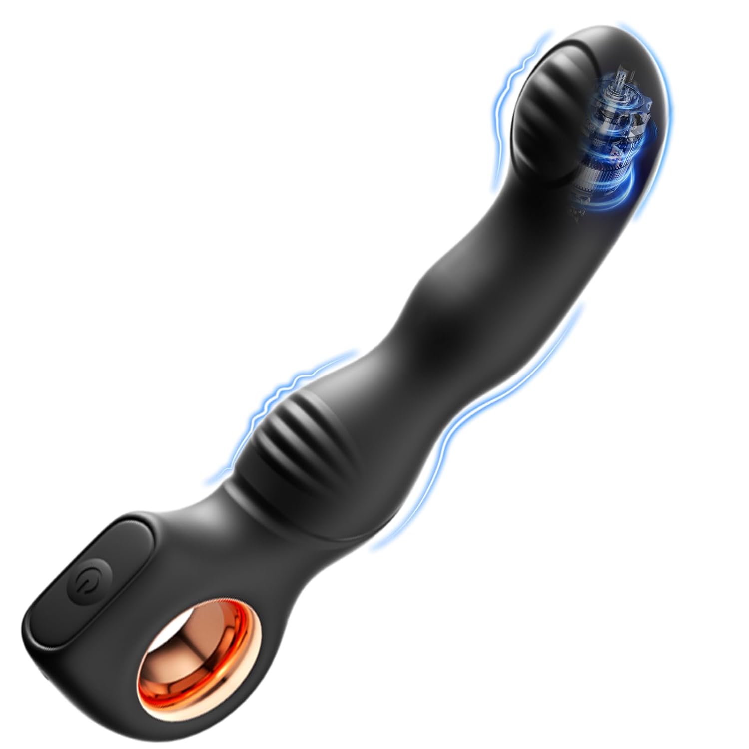 Beginner Prostate Massger Vibrator with Hollow Ring Anal Vibrator with 10 Vibration Vibrating Butt Plug Dildo G Spot