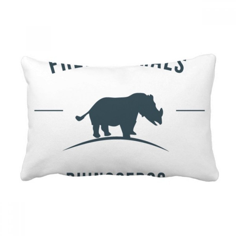 Oreiller de canapé rhinocéros bleu pour décoration de salon