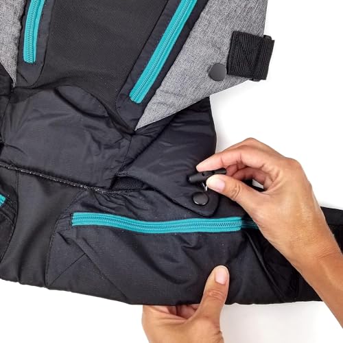 INFANTINO Carry On Multi Pocket Babytrage Ergonomische mit 3 Tragepositionen für Säuglinge und Kleinkinder von 3.6-18.14 kg, grau