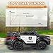 TOBBI Police Car Ride on Electric Car for Kids to Drive Battery Powered Ride-on Toys Cop Cars with Remote Control, Siren, Flashing Lights, Music, Spring Suspension, Carbon Black