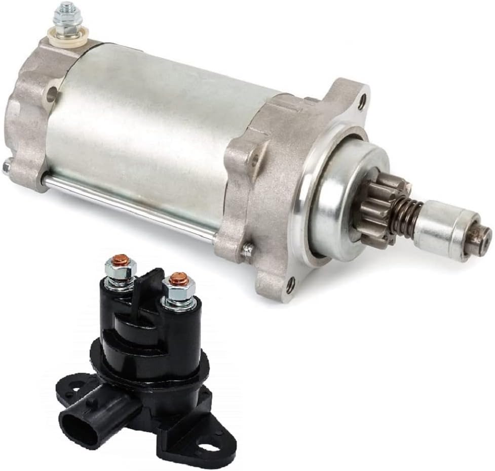 Starter and Relay Solenoid for Ski-Doo MXZ 600 2013-2015 / MXZ 800R 2013-2017 MXZ X 800 2013-2017 / MXZ X 600 2013-2015