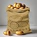 Burlap potato storage,Reusable Storage Sack with Drawstring,Reusable Produce Bags Keeper for Freshness,16 * 12inch