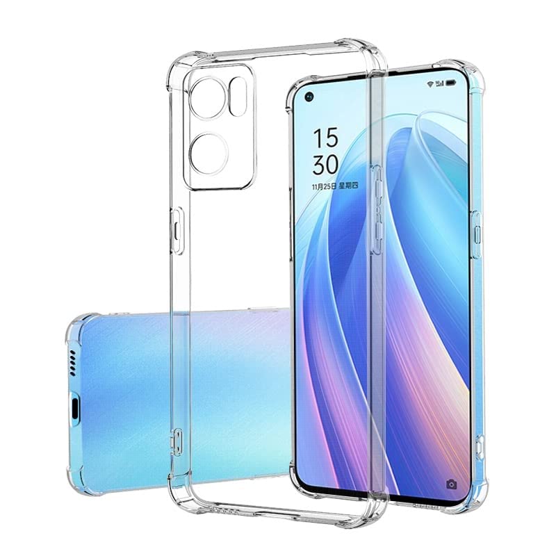 Image of COVERBLACK Rubber Silicone Back Cover for Oppo Reno7 5G - Transparent