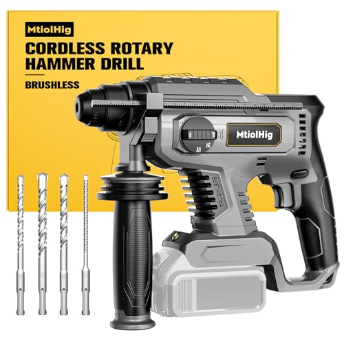MtiolHig Cordless Rotary Hammer Drill for Dewalt 20V MAX Battery,