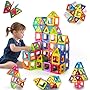 Construction Magnetique Enfant 38 Pièces Jeu Blocs de Construction Magnétiques Enfants Jouet Enfant 3 4 5 6 7 8 Ans Fille Garcon Jeux Cadeaux d'anniversaire de Noël pour 3 4 5 6 7 8 Ans Fille Garcon