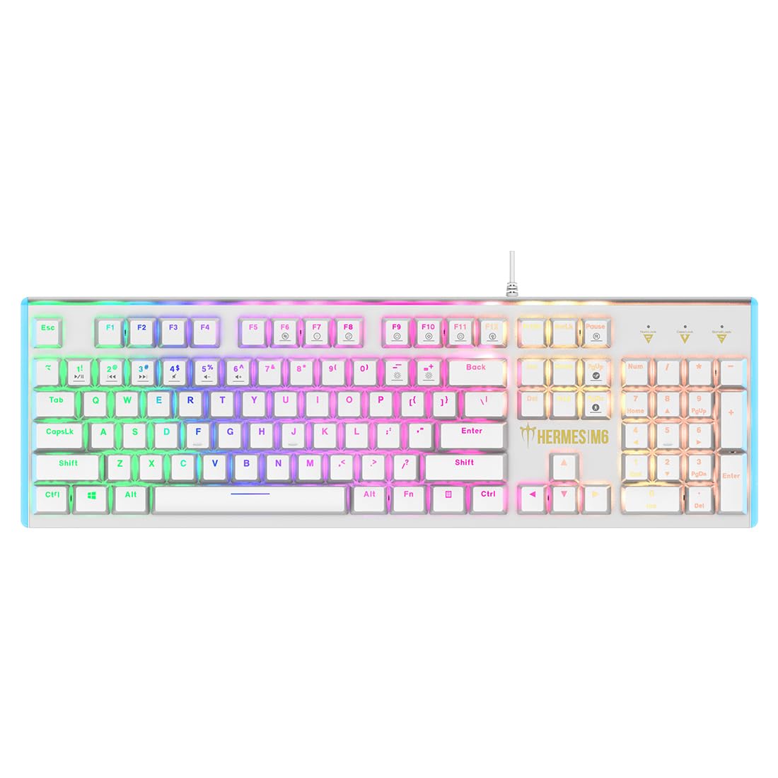 GAMDIAS Multi-Coloured Wired Keyboard | Hermes M6 | 7 Lighting Effects & Multi-Coloured Backlit Keys | Anti-Ghosting | Aluminium Build | Multimedia Control (B0B38SS15Y) Amazon Price History, Amazon Price Tracker