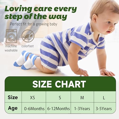 Image of HYCLES Toddler Girl Socks, 12 Pairs Non Slip Ankle Toddler Socks for 1-7 Years Baby Girls Kids