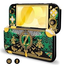 DLseego Protective Case for Switch Lite Version, Hard Shell Cute Cover Case for Games Accessories with 2PCS Thumb Grips Caps - Golden Sword