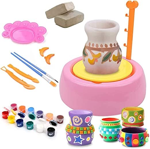 URM Enterprises Electric Battery Operated Pottery Wheel, Clay Toy Set, Art Craft Kit, DIY Pottery, Craft Set, Ceramic Machine with Air-Dry Clay, Educational Toy for Kids Beginners (Multicoloured) (B0BTPTJHN2) Amazon Price History, Amazon Price Tracker