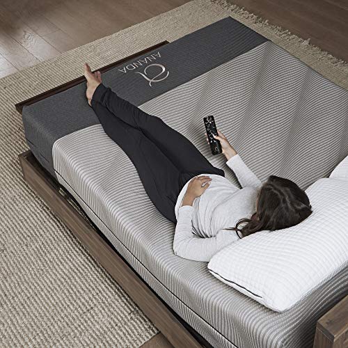 Image of Blissful Nights 13 inch Ananda Cool Gel and Pearl Infused Hybrid Mattress with Head Tilt Adjustable Bed Base Combo Set (Cal King Split)