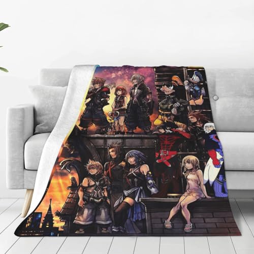 キングダムハーツ 毛布 ブランケット 大判 フリーサイズ 暖かい 軽量 ふわふわ 一人用 ソファ ベッド オフィス 膝掛け 洗える 秋冬40"x30"