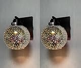 ThyFenno TF-1T T2L Battery Operated Wall Sconce with Remote Control, 3D Colorful Lampshade, 3 Color Temperature Dimmable Wall Lamp for Living Room