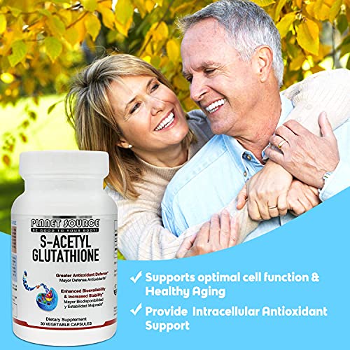 Planet Source S-Acetyl Glutathione (Food Grade) Supplement - Best Detox - Supports Healthy Aging, Liver Detox, and Cell Function - High Absorbtion Small Vegetarian Capsules - Image 7