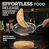 PFOA FREE Stainless Steel 11 Inch Crepe Pan for Pancakes Nonstick Honeycomb Coating Skillet Roti Maker and Dosa Tawa for Stovetop Tortilla Griddle for Flatbreads and Tawa Pan for Roti Indian #5