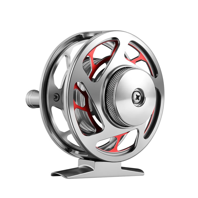 1pcs Full Metal Fly Fishing Reel, Ultra-Light Centerpin Reel for Fly Line, Large Arbor Fly Reel with Disc Drag for Trout Salmon and Freshwater Fishing