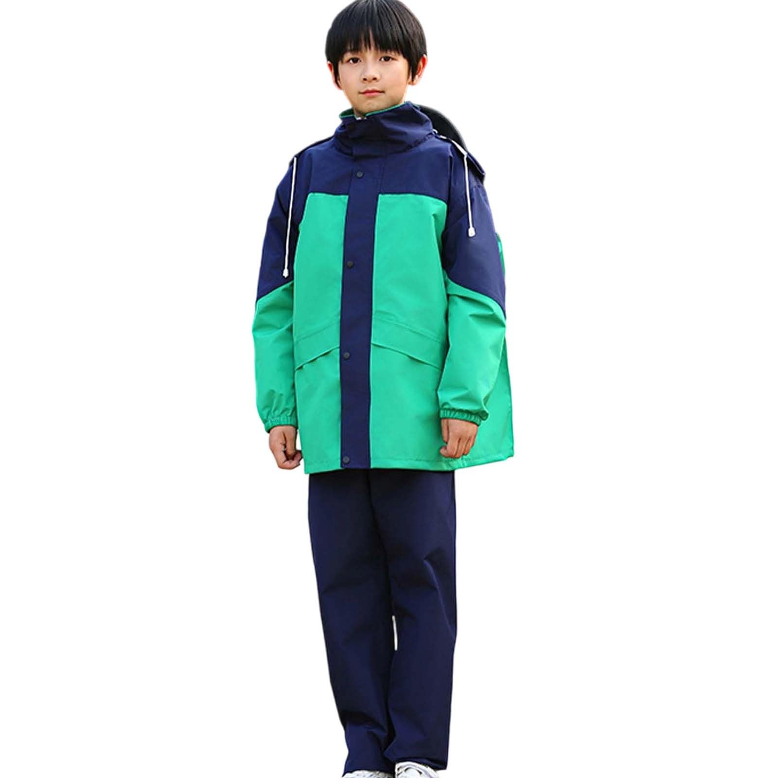 Generico Antipioggia Bambino,Set Impermeabile E Pantaloni Per Bambine Copertura Completa Del Corpo Tuta Antipioggia Per Bambini Per Attività All'Aperto A Scuola Abbigliamento Antipioggia Per Ragazzi