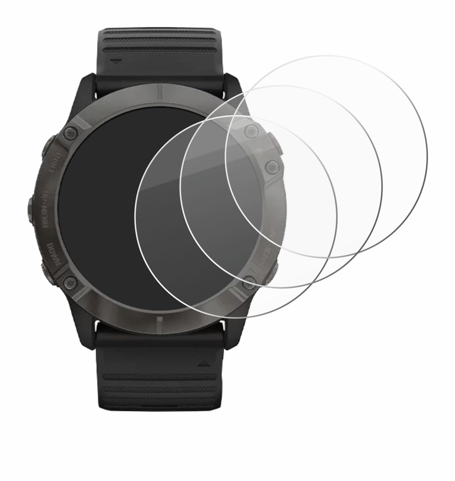 savvies Pellicola Vetro Temperato per Garmin Fenix 6X Pro Solar (3 Pezzi) Protezione, Schermo Protettivo, Glass Durezza 9H