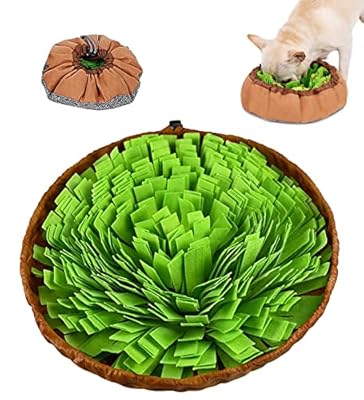 Emwel Snuffle Mat for Dogs with Suction Cup to Encourage Natural Foraging Skills and Stress Relief, Puppy Training Mat