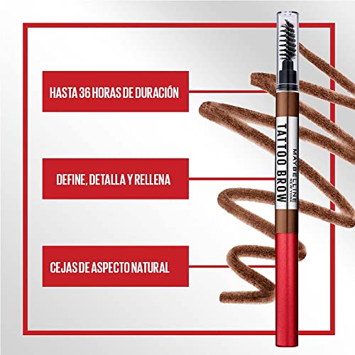 Image of Maybelline Tattoo Brow 36 Hr Brow Pencil, Natural Brown (Pack of 2)