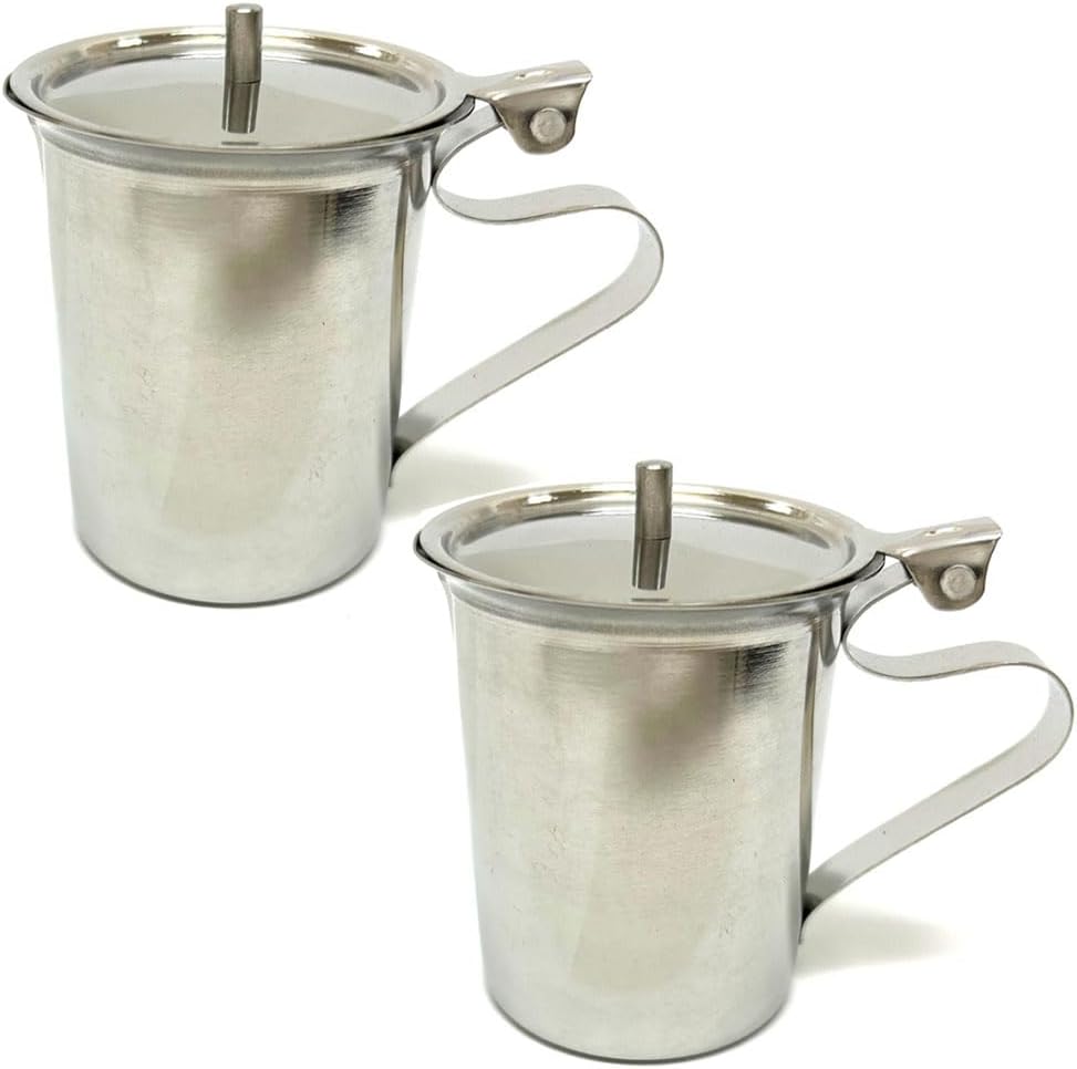 2 Stainless Steel Teapot Coffee Creamer Server Cup Pitcher