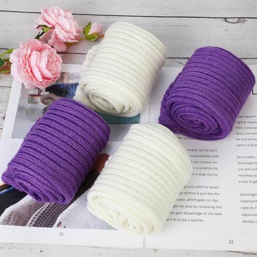 Image of XEPST 2 Pairs Leg Warmers for Women, High Boot Cuffs Knitted Boot Topper Warmers Over Knee Footless Socks for Winter Warmer
