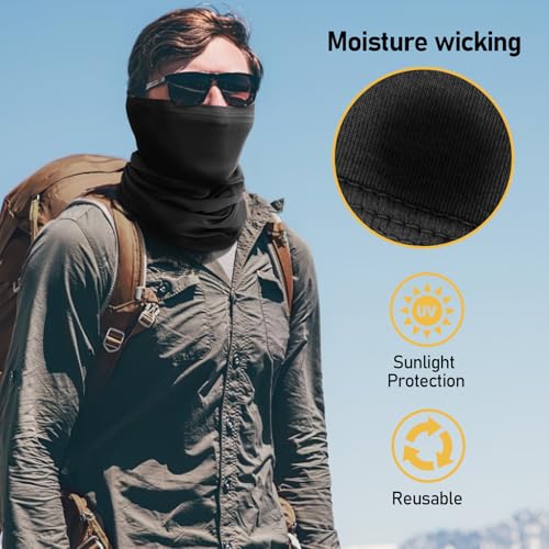 Image of TICONN Neck Gaiter Face Cover Scarf, Neck Warmer Breathable Sun & Wind-proof for Skiing Fishing Hiking Cycling