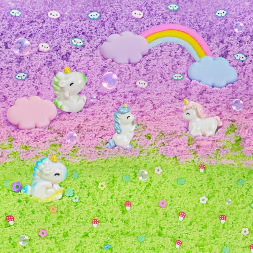 Image of Unicorn Cloud Slime2 Kit 2 Pack - 14oz Soft & Non Sticky Slime Making Kit with Glitter, Dreamy Charms & Slime Add-ins, ASMR Sensory Toys, Perfect Unicorn Gifts for Girls & Boys Ages 4-12