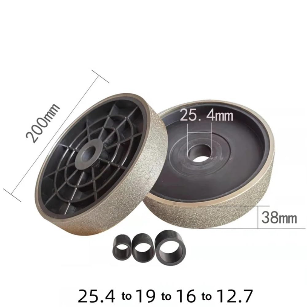 Diamentowa Tarcza Szlifierska, 8 Cali, Średnica 200 Mm, Grubość 38 Mm Otwór 25,4 Mm, Galwanizowany Stop Plastiku, Równoległe Polerowanie Jadeitu/200Mm/240