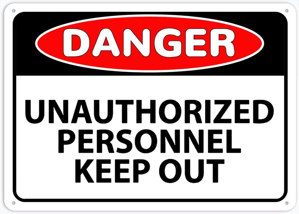8"x12" Rust Free Aluminum Metal Sign - Danger Unauthorized Personnel Keep Out - Weather Resistant, Durable, Easy To Mount