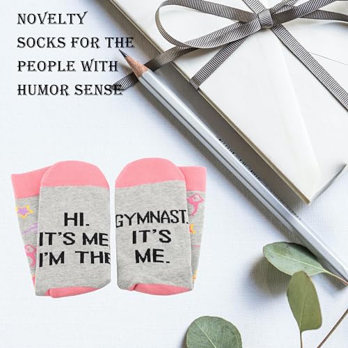 Gymnast Gift Gymnastics Team Gift Hi It's Me I'm The Gymnast Socks Gymnastics Class Graduation Gift4