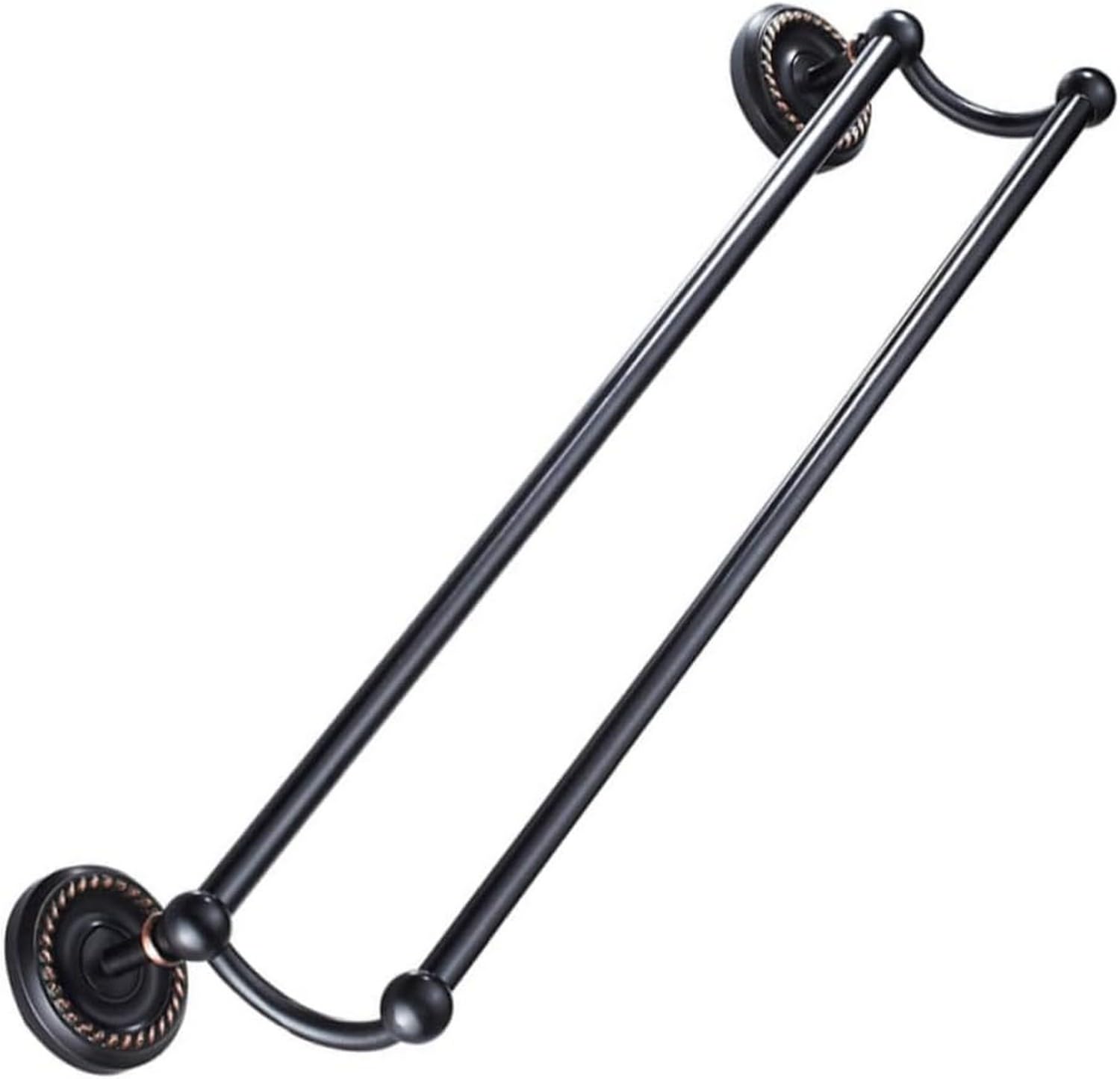 Towel Racks Rail Bath Holder Double Bar Rack Shelf Storage Bathroom Dish Cloth Hanger Wall Hanging(Dolphin Waves)