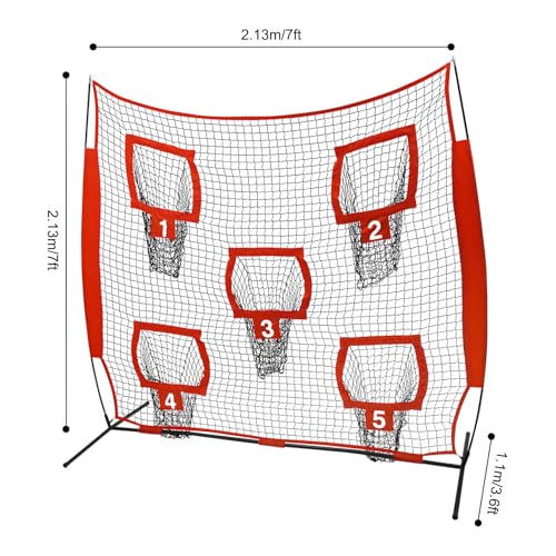 Red de lanzamiento con bolsillos para objetivo para entrenamiento en interiores y exteriores, mejora las habilidades y la precisión para entrenadores y jugadores